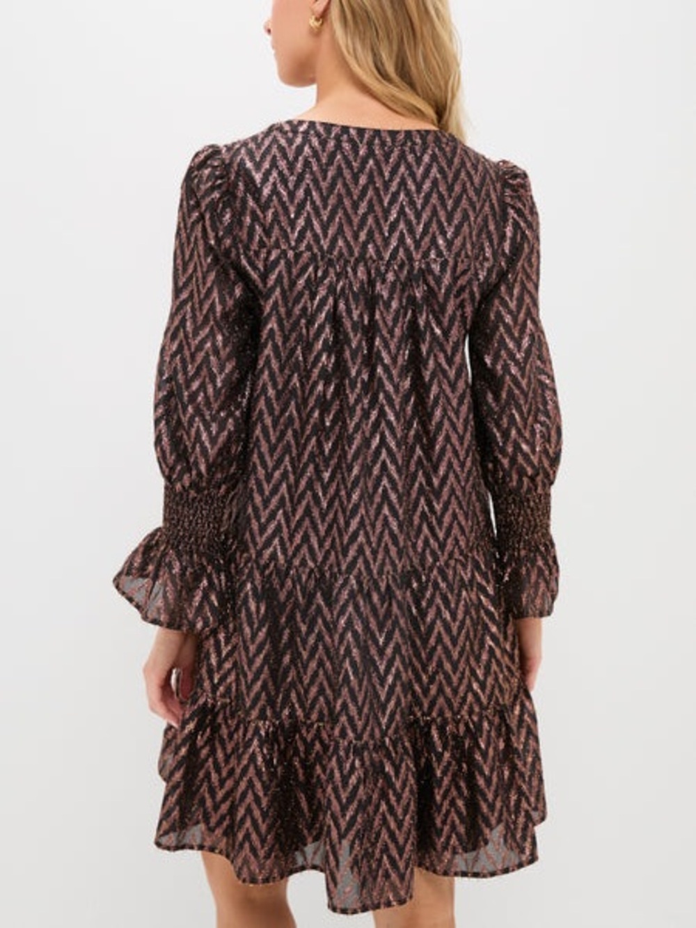 Pomander Place Metallic Ikat Kenzo Dress M - Picture 2 of 7